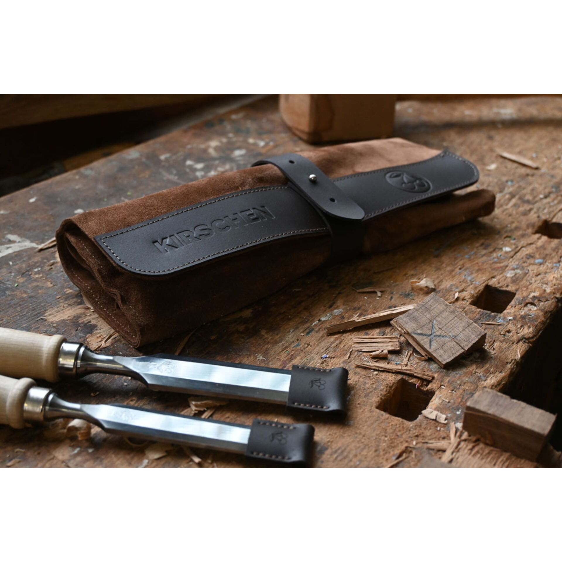 Kirschen Chisel set in leather case, 12 pcs.
