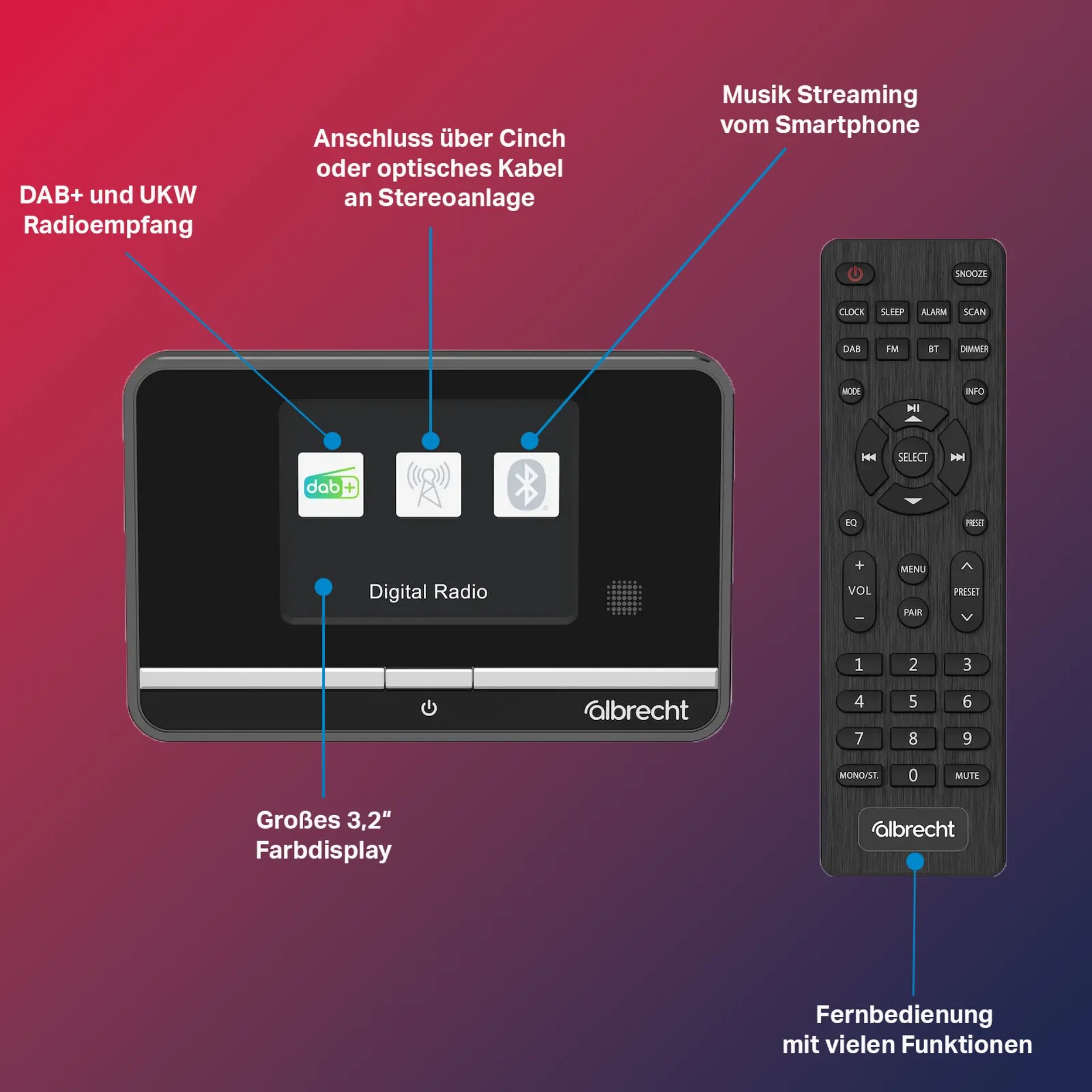 Albrecht DR 521 DAB+/UKW Digital Radio Tuner