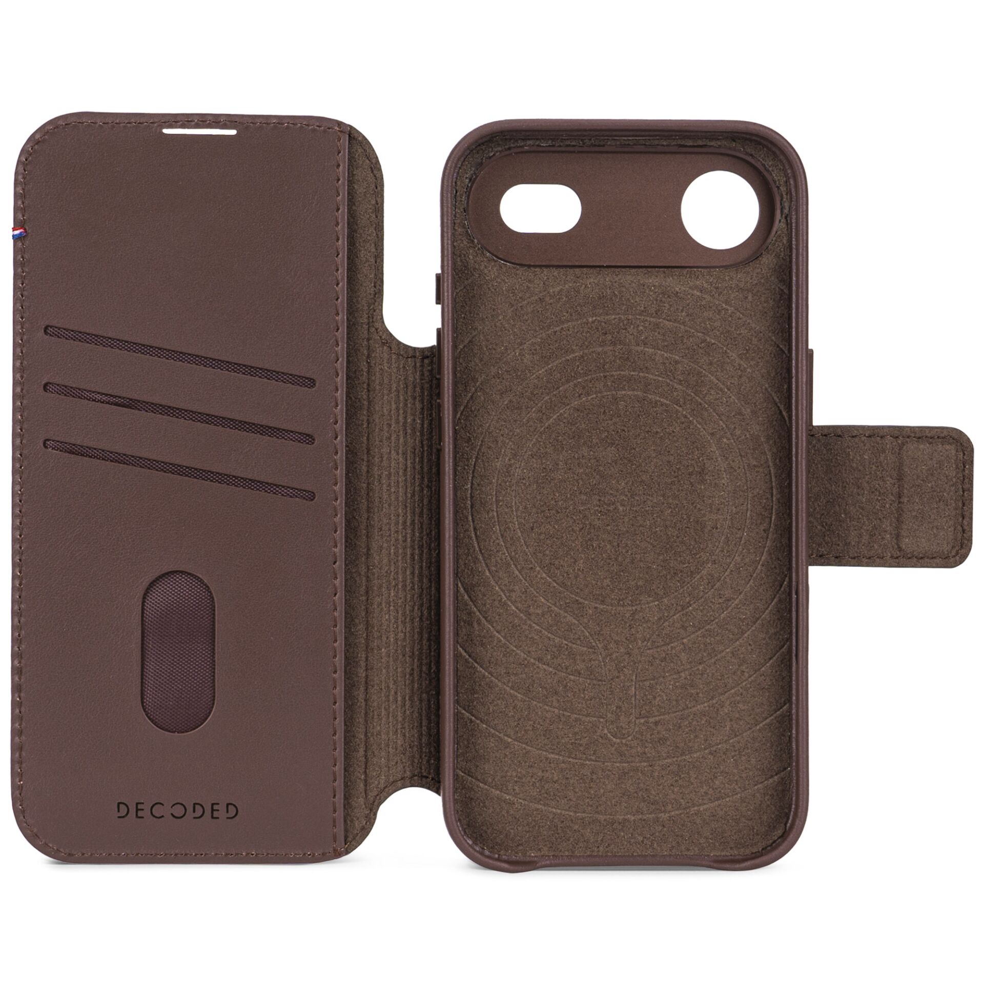 Decoded Leather Detachable Wallet iP 17 Air Chocolate Brown