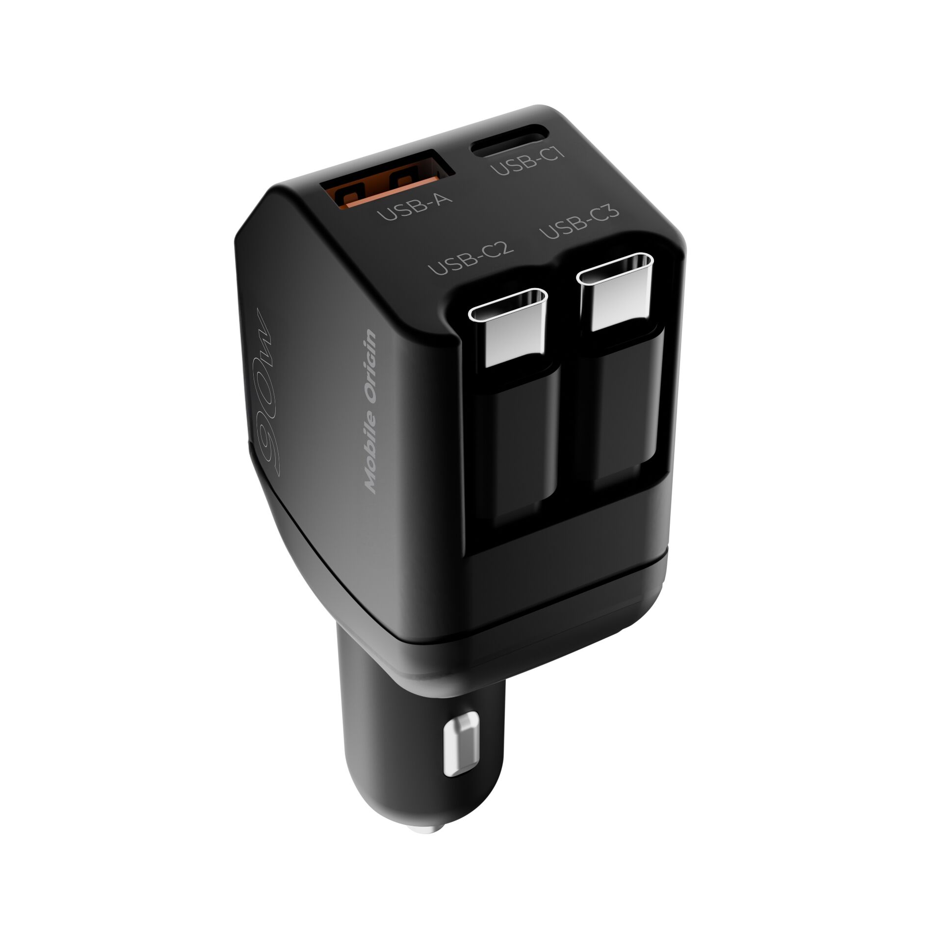 Mobile Origin 90W Car Charger CA22 USB-C+USB-A 2x cable 60cm