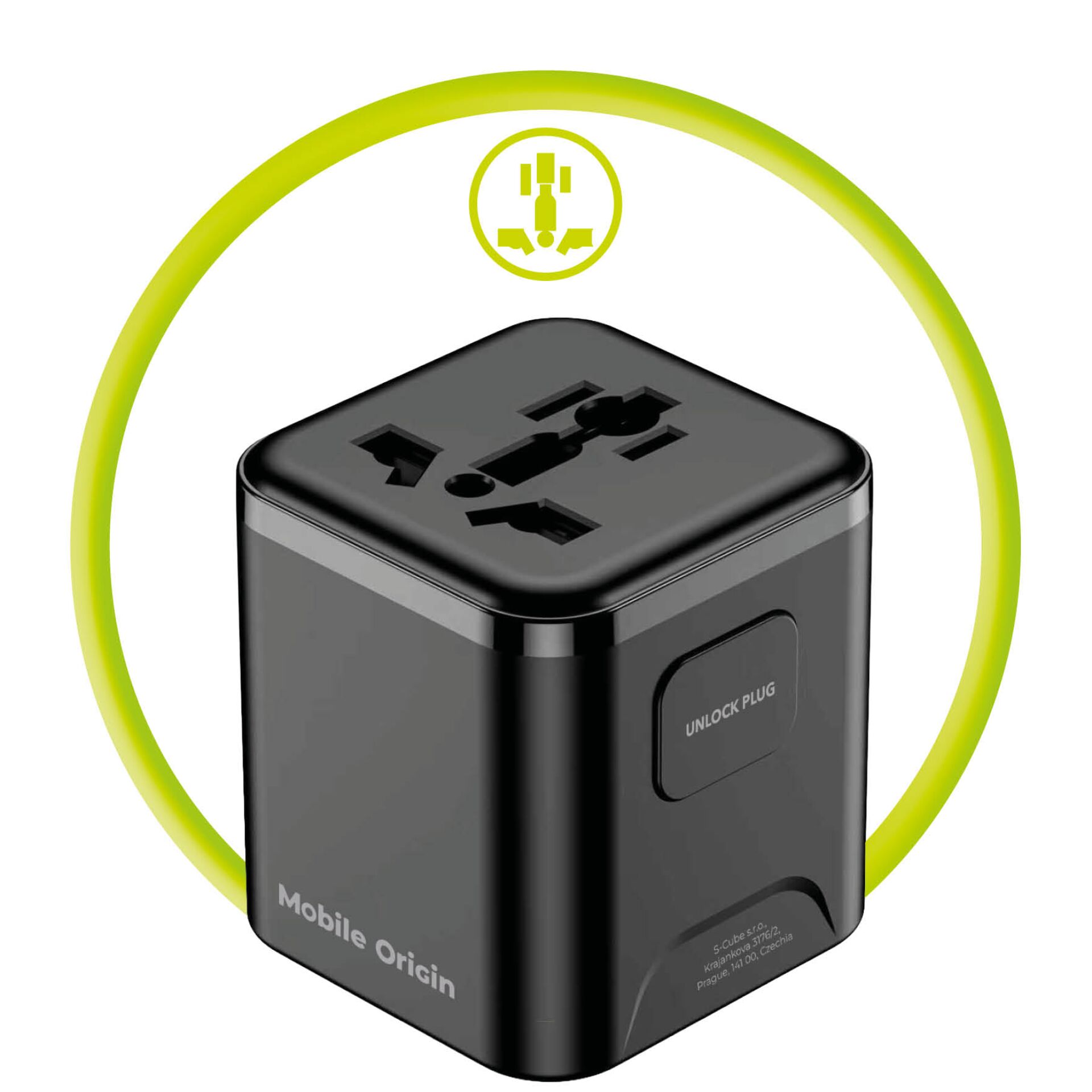 Mobile Origin Travel Adapter PW30 EU/UK/US/AUS, black