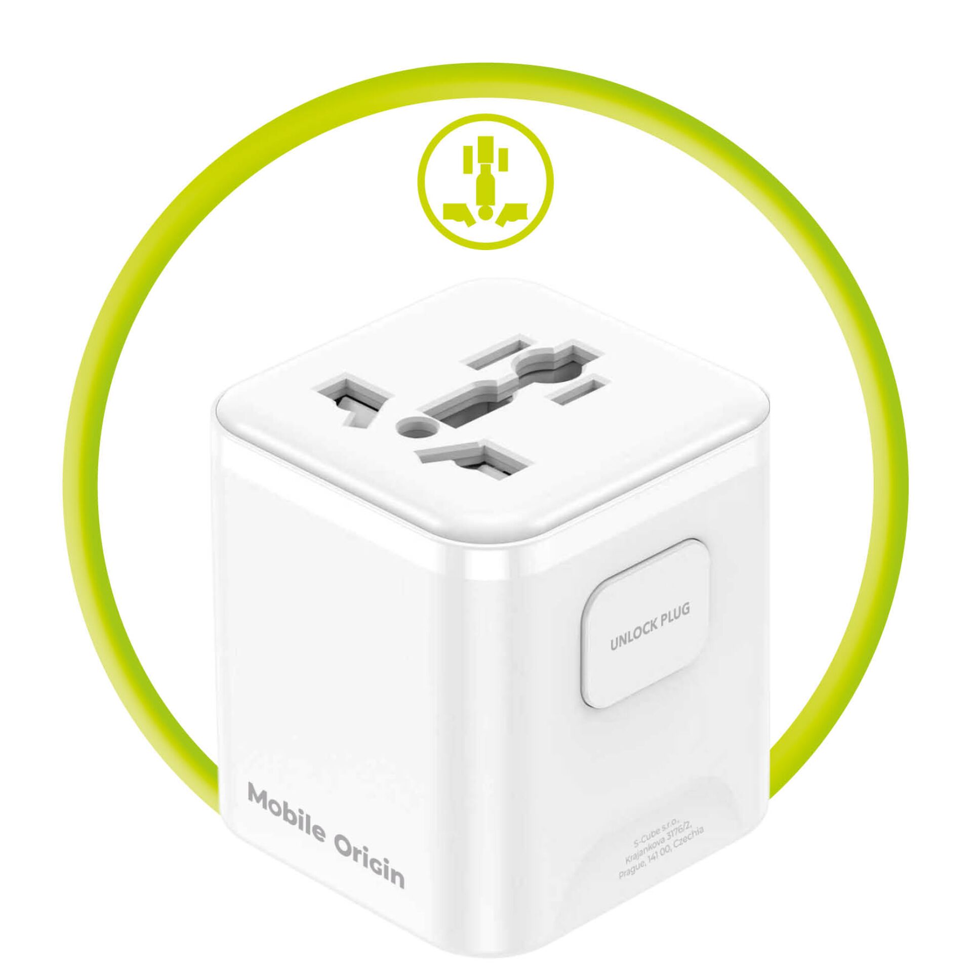 Mobile Origin Travel Adapter PW30 EU/UK/US/AUS, white