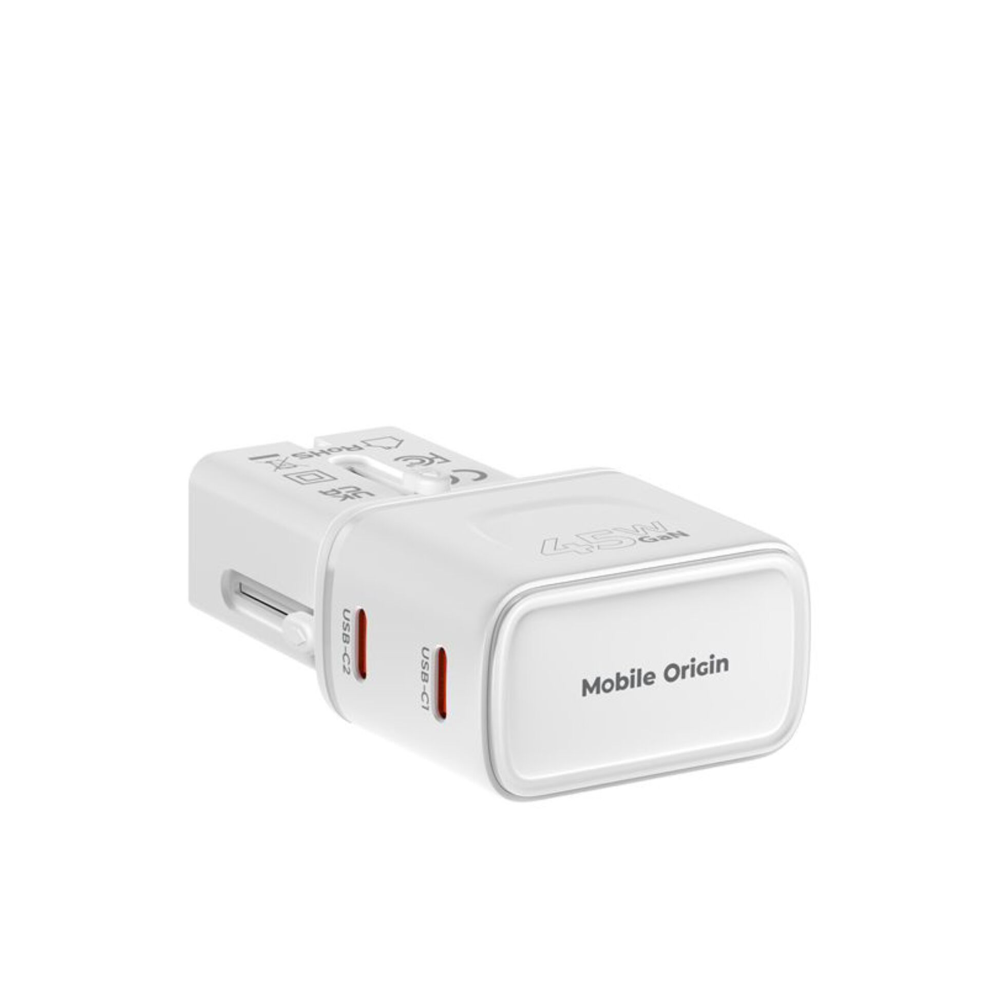 Mobile Origin 45W Travel Adapter EU/US/UK/AU PW26, white