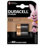 1x2 Duracell Lithium CR123A Photo Battery 3V 1400mAh CR17345