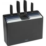 Joseph Joseph Folio Plus 8-piece Grey Knife & Chopping Board Set