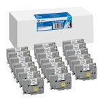 20x G&G Schriftband 9mm x 8m sw- ws komp. m. Brother TZe-221