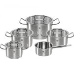 Zwilling Pro Cookware Set 5-Pc Stainless Steel Silver
