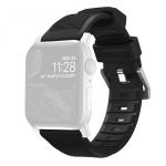 Nomad Rugged Strap Black Connectoor Silver 42/44/45/49mm