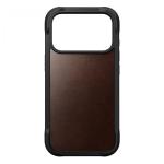 Nomad Rugged Leather Case iPhone 17 Pro Rustic Brown Horween