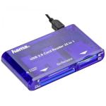 Hama USB 2.0 Multi Card Reader 35 in  1, blue             55348