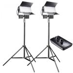 walimex pro Sirius 160 LED 65W Daylight 2-Pack with Tripods