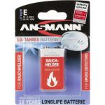 1 Ansmann Lithium 9V-Block for Smoke Detector