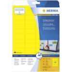 Herma Labels yellow 45,7x21,2 20 Sheets DIN A4 960 pcs. 4366