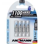 1x4 Ansmann NiMH rech. battery 1100 Micro AAA 1050 mAh