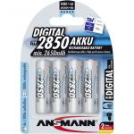 1x4 Ansmann NiMH rech. battery 2850 Mignon AA 2650 mAh DIGITAL