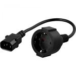 PowerWalker IEC Safety contact Adapterc. C14 - CEE 7/3 (Typ F)