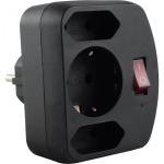 REV 3-fold Adapter w. switch black