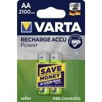 1x2 Varta Rechargeable Accu AA Ready2Use NiMH 2100 mAh Mignon
