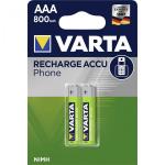 1x2 Varta Professional Accu NiMH 800 mAh AAA Phone Power