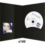 1x100 Daiber Folders with CD archieve, 10x15, black