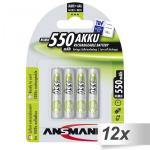 12x4 Ansmann maxE NiMH bat. Micro AAA 550 mAh        5030772