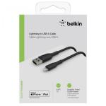 Belkin Lightning Cable 2m, coated, mfi cert, black