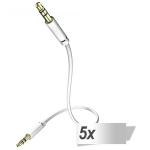 5x in-akustik Star Audio Cable 3,5 mm Jack Plug 0,75 m