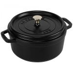 Staub La Cocotte 24cm round Black, Cast Iron
