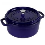 Staub Round Cocotte, 24cm Dark Blue, Cast Iron