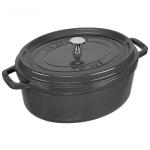 Staub Round Cocotte, 31cm Graphite Grey, Cast Iron