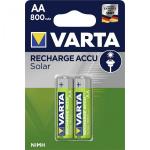 1x2 Varta Solar Accu AA NiMH 800 mAh Mignon