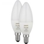 Philips Hue LED Lamp E14 2-Pack 5,2W 470lm White Ambiance