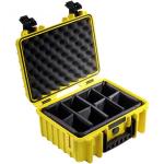 B&W Outdoor Case Type 3000 yellow with compartments