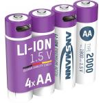 1x4 Ansmann Lithium Akku Mignon AA 1800mAh + Cable     1312-0036