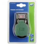REV Adapter w. switch IP44 black-green