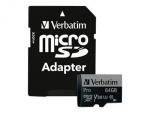 Verbatim microSDXC Pro      64GB Class 10 UHS-I incl Adapter